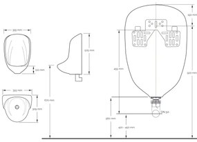EcoStep 30013 - Pisoar fără apă P10 ceramică/alb
