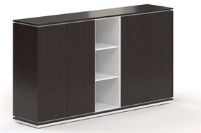 Dulap mediu Creator 202,2 x 44,5 x 115,5 cm, alb / wenge
