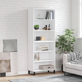 vidaXL Dulap înalt, alb, 69,5x32,5x180 cm, lemn prelucrat