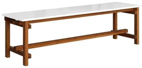 Banca fixa 180 cm natur/alb Construction