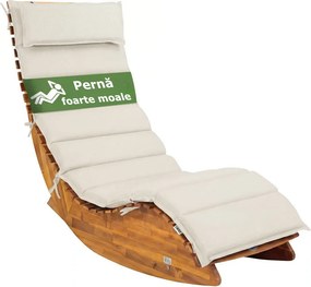 Saltea pentru șezlong pentru saună BALI, 58x7x177cm, bej Detex