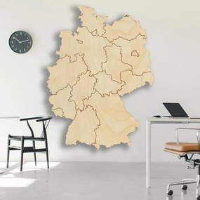 SENTOP | Hartă de perete din lemn a Germaniei - 16 piese | DOUU