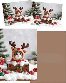 Lenjerie de pat din microfibra 3D RUDOLPH KITTEN colorată Dimensiune lenjerie de pat: 70 x 90 cm | 140 x 200 cm
