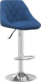 vidaXL Scaun de bar, albastru, catifea
