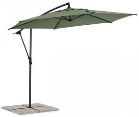 Umbrela de gradina verde olive din poliester si metal, ∅ 300 cm, Tropea Bizzotto