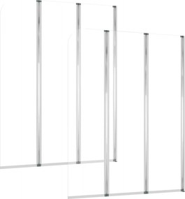 vidaXL Paravane de baie 2 buc. 104x130cm sticlă securizată transparent