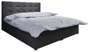 Pat matrimonial Boxspring 140 cm Fade 1 (gri deschis) ( cu saltea și sp. depozitare). 1046472