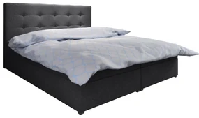 Pat matrimonial Boxspring 180 cm Fade 1 (gri deschis) ( cu saltea și sp. depozitare). 1046488