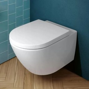 Villeroy & Boch SUBWAY 4670TS01 - vas WC suspendat cu capac SoftClose, din ceramică, alb