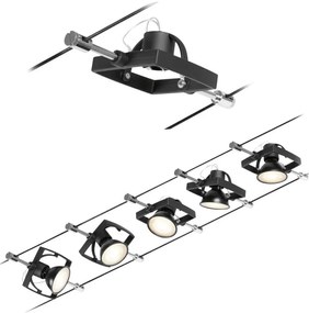 Paulmann 94434 - Set 5x GU5,3/10W spot MAC 230V negru