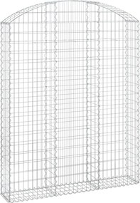 vidaXL Coș gabion arcuit, 150x30x180/200 cm, fier galvanizat