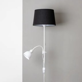 Brilagi - Lampadar CERIA 2 în 1 1xE27/100W/230V + 1xE14/25W alb/negru