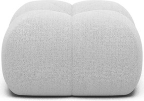 Puf Tapitat Covio 85x85x52 cm, alb Bouclé – Royal 01
