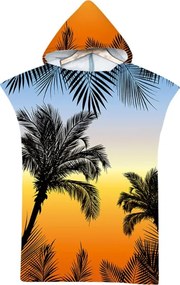 Poncho de plaja PALM BEACH colorat 80x145 cm