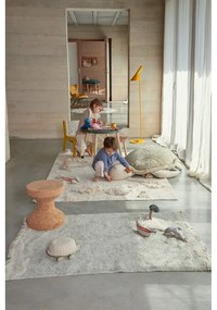 Fotoliu puf pentru copii verde/crem Mrs. Turtle – Lorena Canals