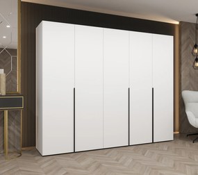 Dulap de haine 250 cm Alice 1 (alb + Negru). 1126126