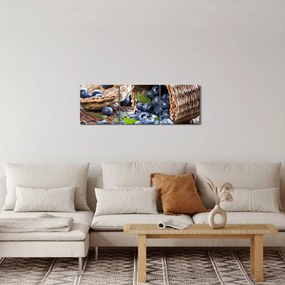 Tablou - Afine suculente (cu ceas) (90x30 cm)