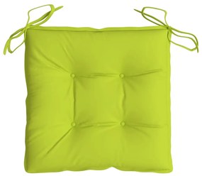 Perne de scaun, 6 buc., verde, 40 x 40 x 7 cm, textil 6, verde aprins, 40 x 40 x 7 cm