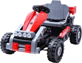 Kart Electric 2-in-1 NOVOKIDS TransformX, transformabil in masinuta electrica copii, baterie 24V, 2 motoare 380W, Roti EVA, Lumini LED, Muzica, Rosu