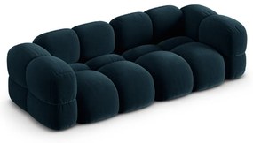 Canapea albastru-închis cu tapițerie din catifea 250 cm Loretto – Cosmopolitan Design