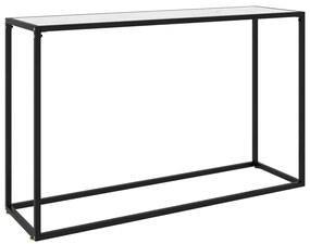 vidaXL Masă consolă, alb, 120x35x75 cm, sticlă securizată