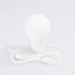 Lampă de masă Sollux SL.1711 HALO 1xG9/8W/230V d. 12 cm alb