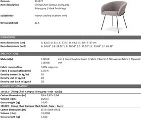 Scaun tapitat design LUX Campus, sisley gri 116372 HZ