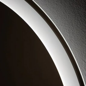 Brilagi-LED Oglindă AVA ECO LED, cu dimmer, cu sticlă fumurie, cu încălzire anti-aburire și iluminare integrată, LED 11,5W/230V Ø60 cm IP44