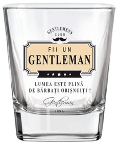 Pahar whisky "FII UN GENTLEMAN"