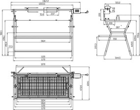 Grătar cu rotisor electric Avenberg FERKEL