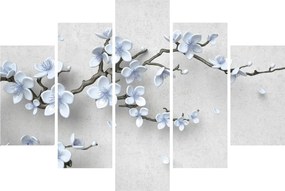 Tablou cu flori albastre (150x105 cm)