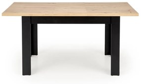Masa extensibilă Bagio stejar artizan/negru L120-160 cm
