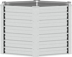 vidaXL Strat înălțat de grădină argintiu 129x77 cm oțel galvanizat