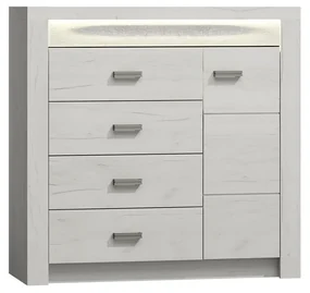 Comodă Nadenas N17 (Stejar craft Alb) . 1103651