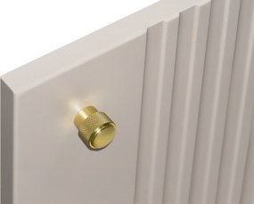 Comodă cu sertare pe soclu Vesper 160 cm - cașmir / mânere aurii