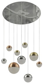 Lustra design modern cu 9 pendule LED Planets 9 4519-9 SRT