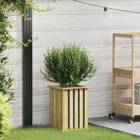 vidaXL Ghiveci pentru grădină cu liner 33x33x45 cm Lemn de pin impregnat