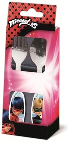 Miraculos: Buburuza și Motan Noir Heroes set de tacâmuri metalice - 2 piese