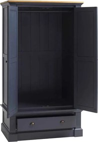 Dulap lemn masiv natur London 2 Usi Albastru/, 120 × 58 × 200 cm