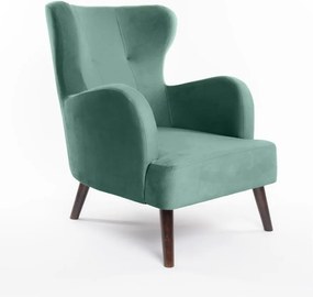 Fotoliu verde mentă wing cu tapițerie din catifea Noemye – Bonami Selection