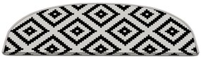 Covorașe pentru scări negre-albe 16 buc. 20x65 cm Art – Vitaus