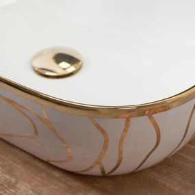 Lavoar pe blat Rea Belinda Wave White Gold