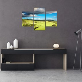 Tablou - Peisaj verde cu dealuri (90x60 cm)