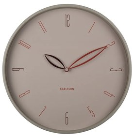 Karlsson 6012WG design ceas de perete bej, diametru 40 cm