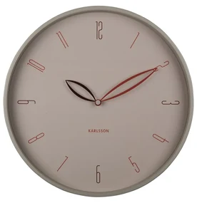 Karlsson 6012WG design ceas de perete bej, diametru 40 cm