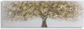 Tablou decorativ multicolor din lemn de Pin si panza, 180x3,8x60 cm, Super Tree-A Mauro Ferretti