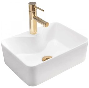 REA-U8196 - Lavoar pentru blat KELLY MINI 31x41 cm ceramică/alb lucios