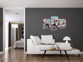 Tablou cu floare - roșie (90x60 cm)