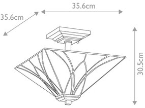 Elstead QZ-ASHEVILLE-SF - Lustru pe tijă Tiffany ASHEVILLE 2xE27/100W/230V