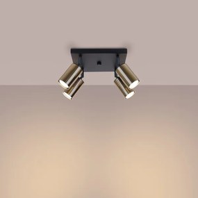 Spot Sollux SL.1386 WINX 4xGU10/10W/230V negru/auriu